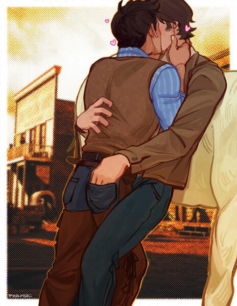 Full body (2 characters) ; basic background ; fully rendered. This is a personal fan artwork. All rights to the characters belong to the creators of Supernatural.